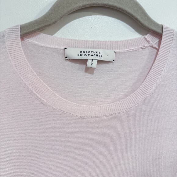 Dorothee Schumacher 100% Virgin Wool Light Sweater Womens Size 3 US Medium Pink‎ - Picture 2 of 9